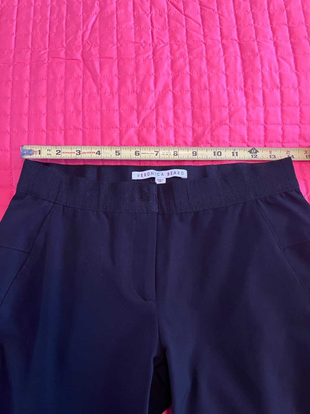 Veronica Beard Black Slim Ankle Pants Size 6 Stretch Tailored - Picture 7 of 8